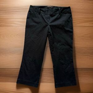 Express Womens Drew Fit Black Capri Pants Size 10 Low-Rise